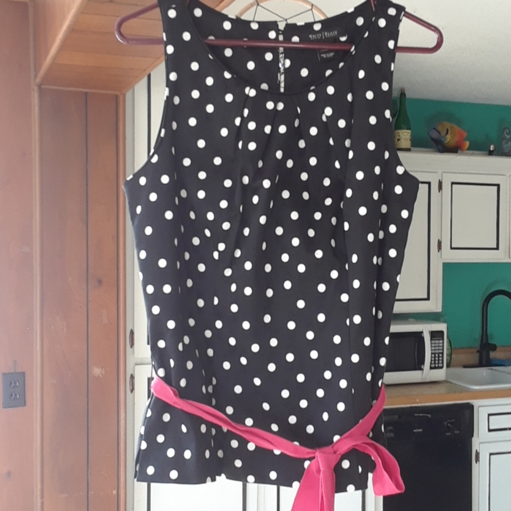 WHBM POLKA DOT TOP